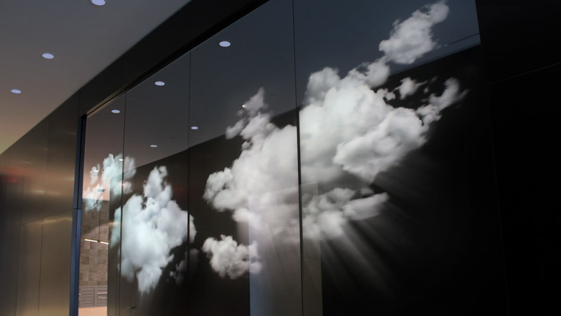 An image of LUCID, an installation by Adam Frank located 300 Ashland Place in Brooklyn, New York.